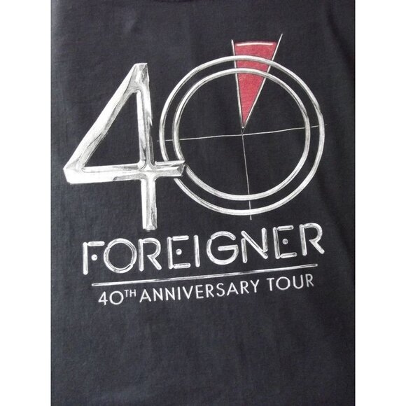 Foreigner 40th Anniversary Tour T-Shirt Mens Size 3X Black Short Sleeve Crewneck - Picture 6 of 7
